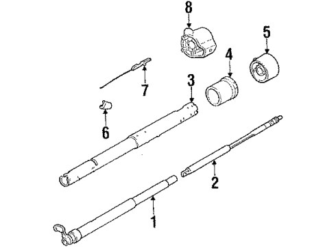 1986 Chevy C30 Steering Column, Steering Gear & Linkage Diagram