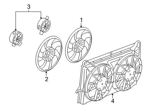 2011 GMC Sierra 1500 Cooling System, Radiator, Water Pump, Cooling Fan Diagram