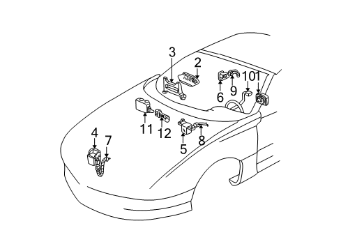 1994 Chevy Camaro Air Bag Components Diagram