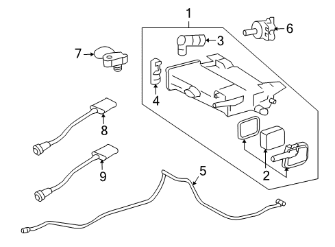 2011 Cadillac CTS Emission Components Diagram
