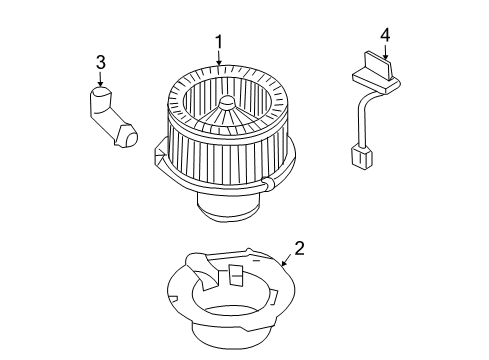 2009 GMC Envoy Blower Motor & Fan Diagram
