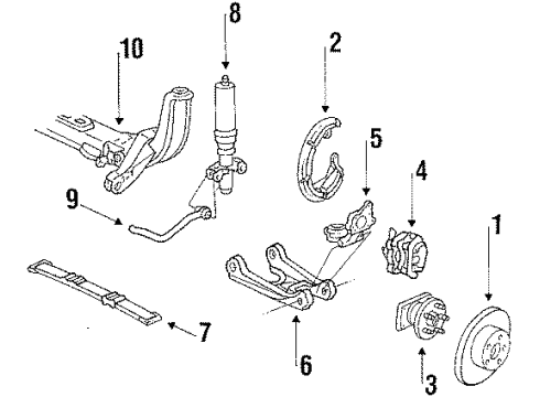 1990 Oldsmobile Toronado Rear Brakes Diagram