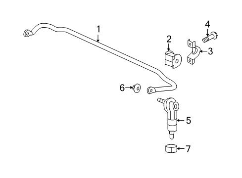 2015 Chevy Equinox Stabilizer Bar & Components - Rear Diagram