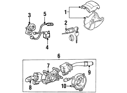 2000 Chevy Prizm Wiper & Washer Components Diagram