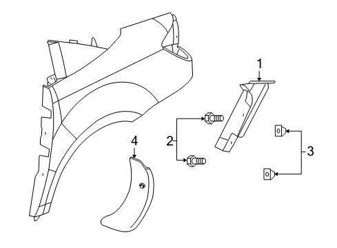 2006 Saturn Ion Exterior Trim - Quarter Panel Diagram