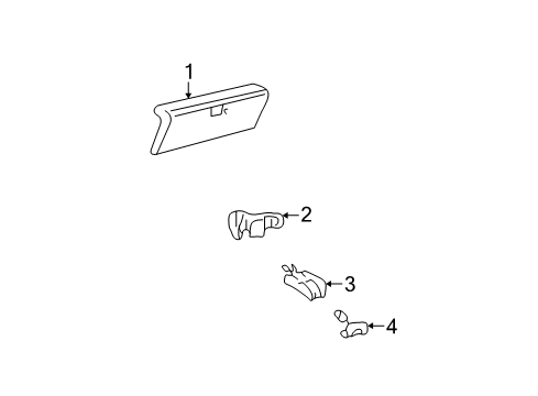 2001 Pontiac Sunfire Compartment Door Diagram for 22663276