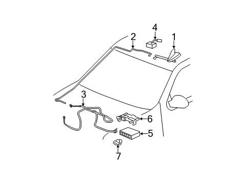 2011 GMC Sierra 1500 Communication System Components Diagram