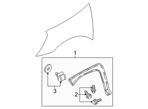 2002 Buick Rendezvous Exterior Trim - Fender Diagram