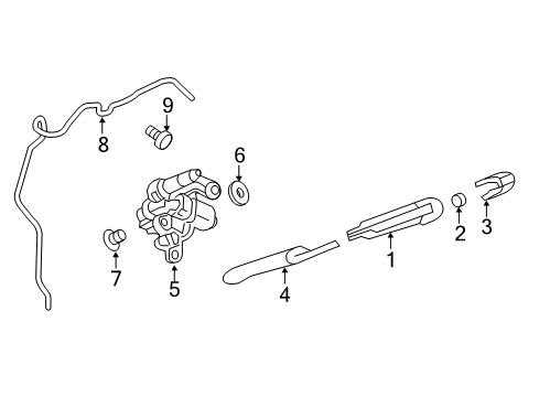 2022 Chevy Spark Wiper & Washer Components Diagram