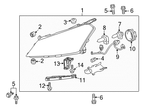 2016 Chevy Traverse Bulbs Diagram