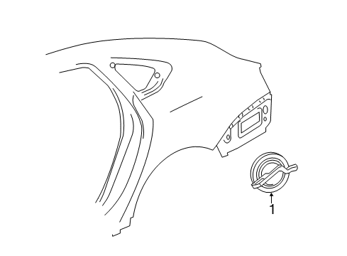 2019 Chevy Impala Exterior Trim - Quarter Panel Diagram