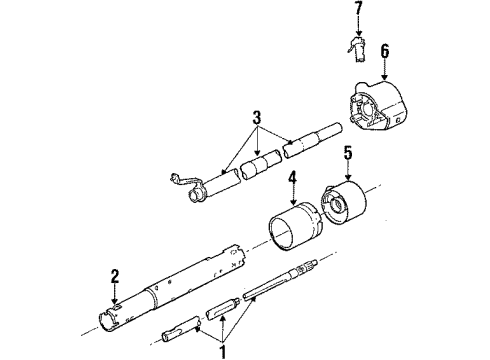 1985 Buick Electra Steering Column, Steering Wheel Diagram