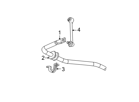 2006 Cadillac Escalade ESV Stabilizer Bar & Components - Rear Diagram
