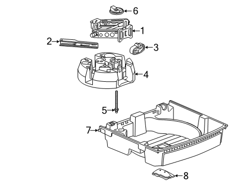 2024 Cadillac XT4 Jack & Components Diagram