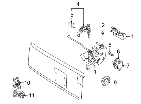 2000 Chevy Tracker Back Door Diagram
