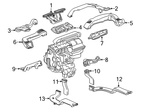 2018 Cadillac XT5 Ducts Diagram