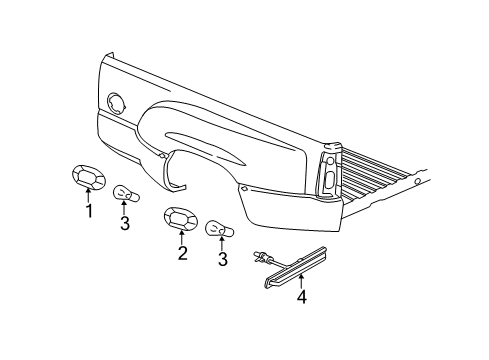 2008 GMC Sierra 2500 HD Identification Lamps Diagram