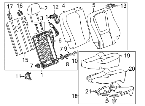 2014 Chevy Volt Rear Seat Components Diagram