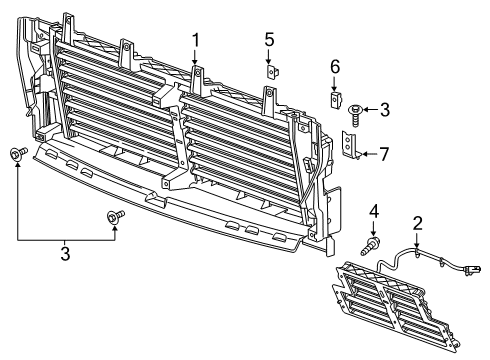 2021 GMC Sierra 1500 Front Panel Diagram