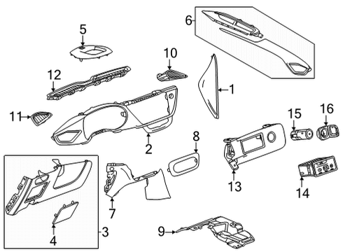 2020 Buick Encore GX Cluster & Switches, Instrument Panel Diagram