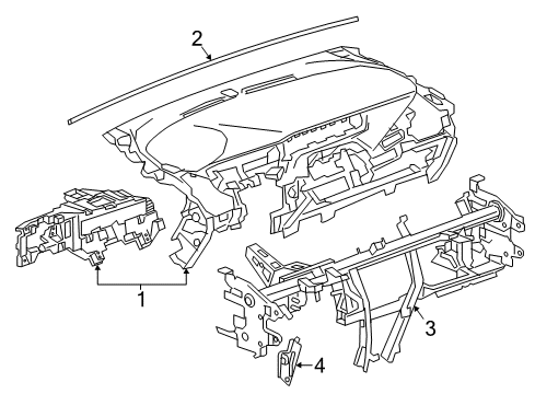 2019 Chevy Bolt EV Cluster & Switches, Instrument Panel Diagram