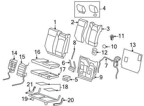 2008 GMC Acadia Third Row Seats Diagram