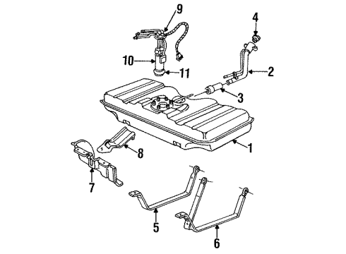 1993 Cadillac Fleetwood Fuel Supply Diagram