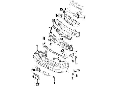 1996 Pontiac Grand Prix Front Bumper Diagram