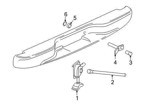 2002 GMC Yukon Spare Tire Carrier Diagram