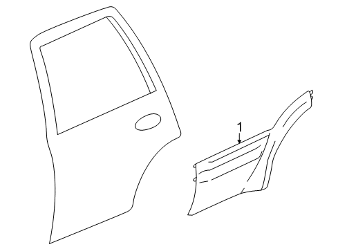 2005 Buick Rainier Exterior Trim - Rear Door Diagram