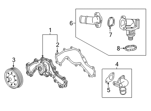 2017 Buick LaCrosse Cooling System, Radiator, Water Pump, Cooling Fan Diagram
