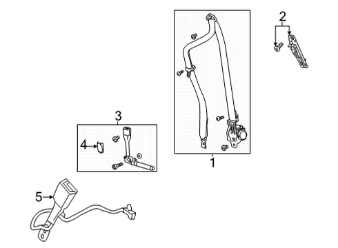 2023 Chevy Trailblazer Front Seat Belts Diagram