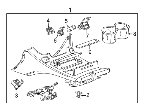 2017 Chevy Suburban Center Console Diagram
