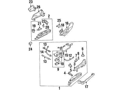1995 Chevy Lumina Trim Cover, Front Diagram for 16791191