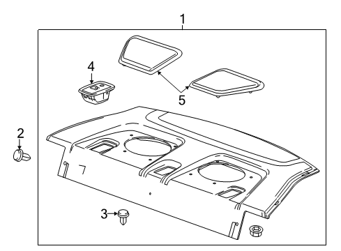 2015 Buick Verano Interior Trim - Rear Body Diagram