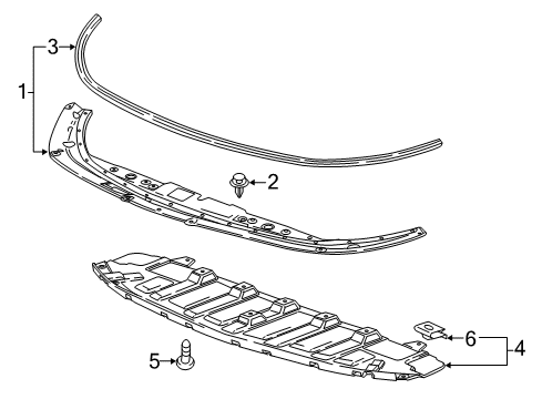 2017 Buick LaCrosse Splash Shields Diagram