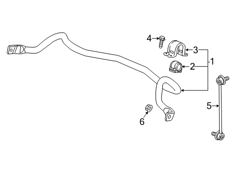 2017 Buick Cascada Stabilizer Bar & Components - Front Diagram