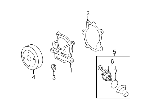 2009 Saturn Vue Cooling System, Radiator, Water Pump, Cooling Fan Diagram 3 - Thumbnail