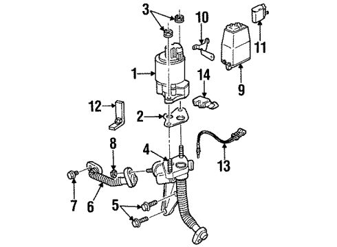 1999 Chevy Lumina Vapor Canister Bracket Diagram for 10284329