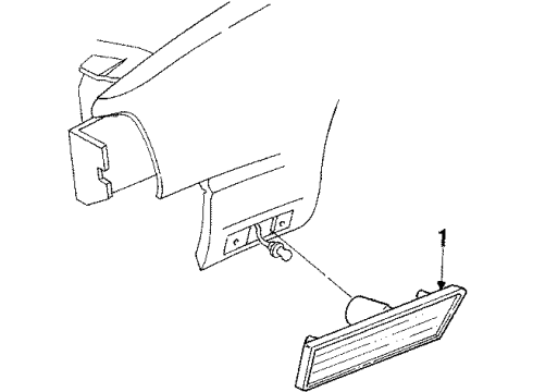 1985 Oldsmobile Calais Front Lamps - Side Marker Lamps Diagram