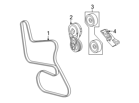 2006 Chevy Uplander Belts & Pulleys Diagram
