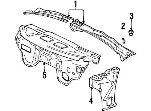 2000 Cadillac Catera Plenum Diagram for 9143292