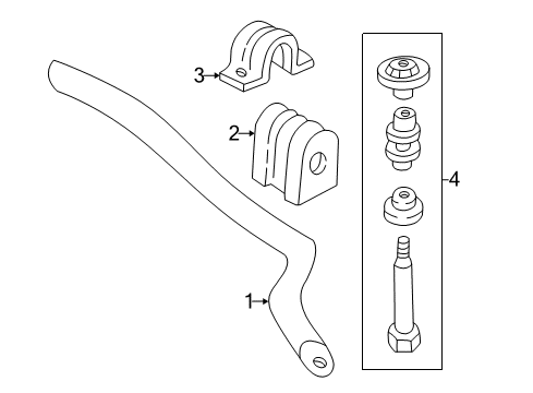 2006 Buick Terraza Front Suspension Components, Lower Control Arm, Stabilizer Bar Diagram
