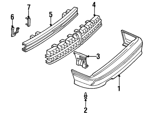 1994 Chevy Cavalier Rear Bumper Diagram