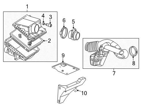 2004 Cadillac Escalade EXT Air Intake Diagram