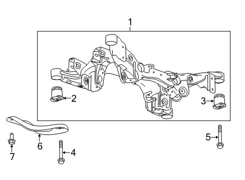 2014 Cadillac XTS Suspension Mounting - Rear Diagram