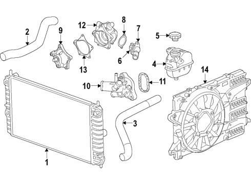 2016 Buick Encore Fan Module Diagram for 94524753