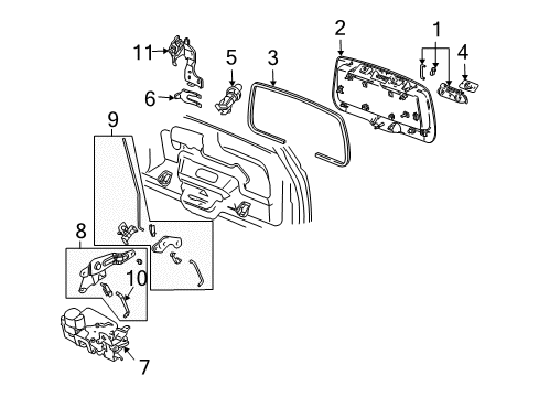2005 Buick Rainier Lift Gate Diagram