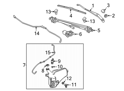 2020 GMC Sierra 2500 HD Wiper & Washer Components Diagram