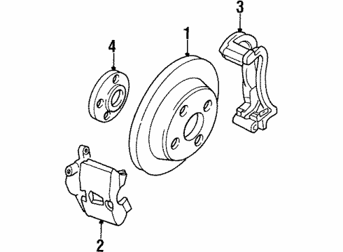 1992 Saturn SL1 Front Brakes Diagram